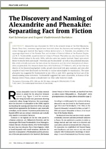 The discovery and naming of alexandrite and phenakite: Separating fact from fiction